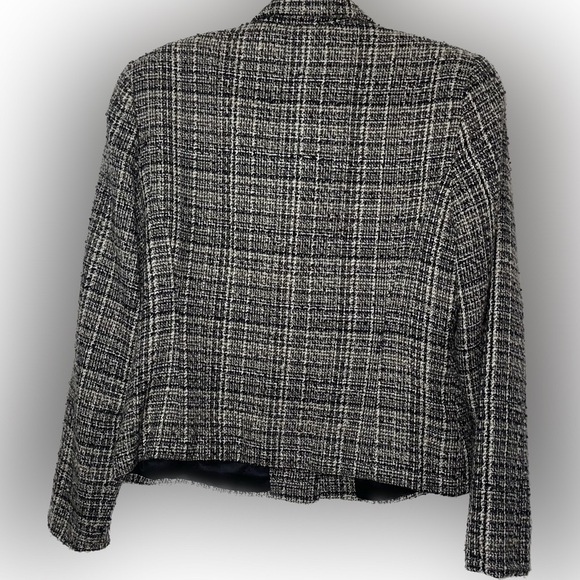 Paul Harris Design Size 10 Women’s Vintage Black White Pattern Blazer Preloved - Picture 3 of 9